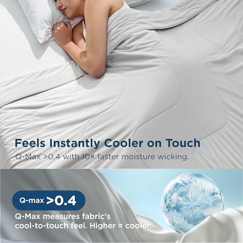 Bedsure Cooling Blanket for Hot Sleepers - Queen Size Breathable Summer Blanket