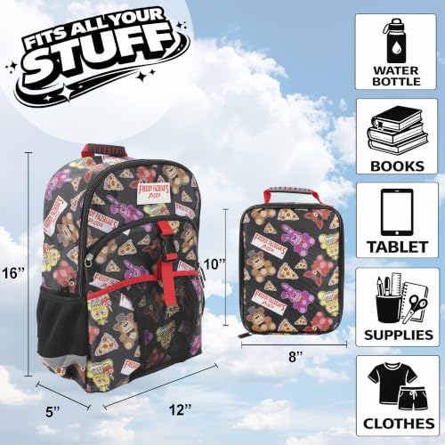 Five Nights at Freddy's 16-Inch Youth School Backpack & Lunch Bag Set