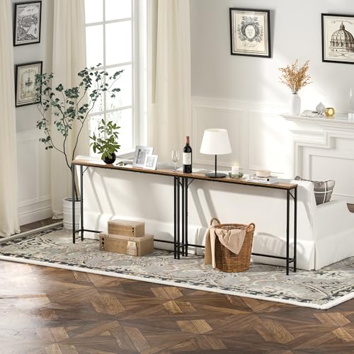 47.2-Inch Narrow Console Table, Industrial Entryway & Sofa Table
