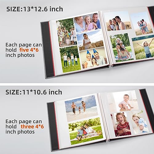 Large Self-Adhesive Photo Album with Linen Cover, 40-Page DIY Scrapbook