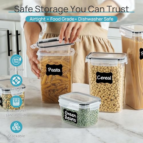 24-Piece Airtight Food Storage Containers Set with Lids & Labels