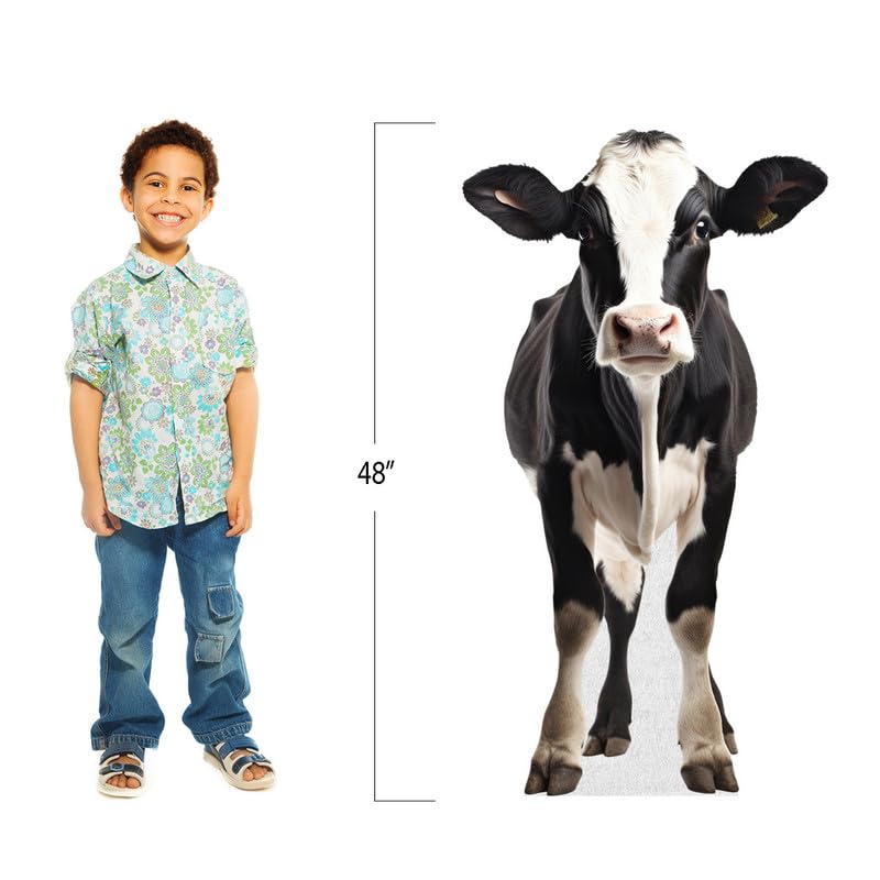 Life-Size Dairy Cow Cardboard Cutout Standee for Parties and Events