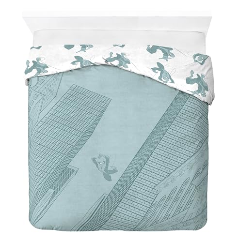 Green Spiderman Kids Duvet Cover Set King - Ultra-Soft Bedding with Sham & Pillowcases