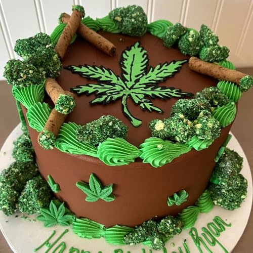 Caregene Grey Weed Leaf Fondant Mold - Silicone Cookie & Chocolate Candy Mold