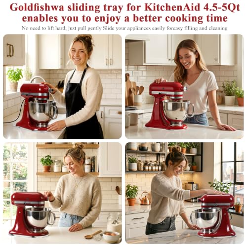 Acrylic Stand Mixer Slider Tray for 4.5-5Qt Tilt-Head Appliances