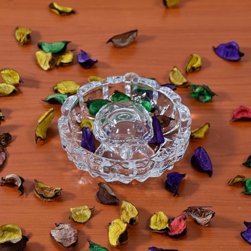 Crystal Glass Turtle Decorative Plate for Feng Shui and Vastu