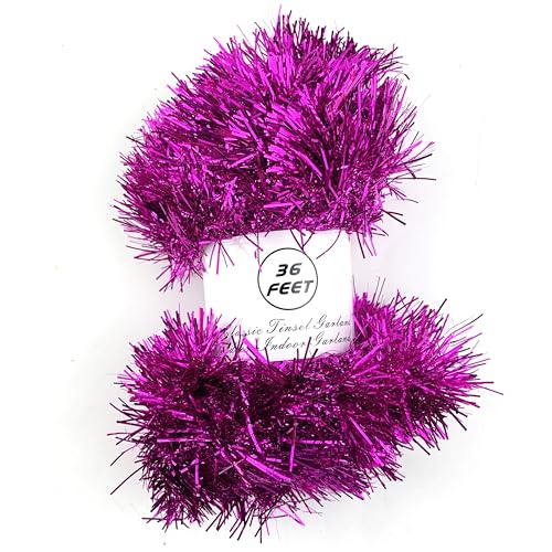 Heyiwell 36Feet Tinsel Garland,Christmas Garland for Christmas