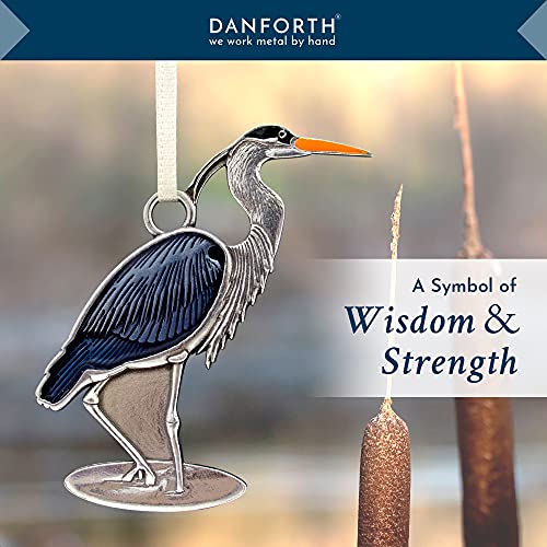 DANFORTH Great Blue Heron Ornament - Pewter Handcrafted in USA (Great Blue Heron)
