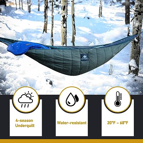 4-Season Hammock Underquilt for Camping & Hiking - Full Length Insulation