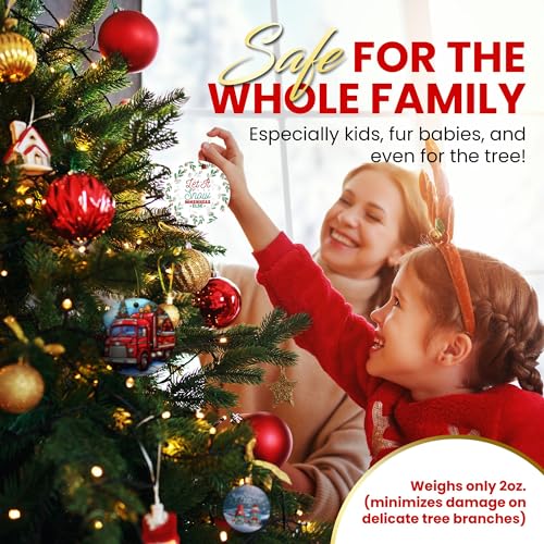 Let It Snow Christmas Ornament 3-inch PVC Decor - Funny Holiday Tree Decoration