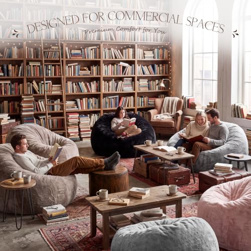 3FT Giant Bean Bag Chair for Adults, Memory Foam Grey Lounge Sofa