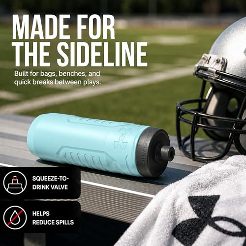 Sideline Sports Squeeze Water Bottle 32 oz with Quick-Shot Lid