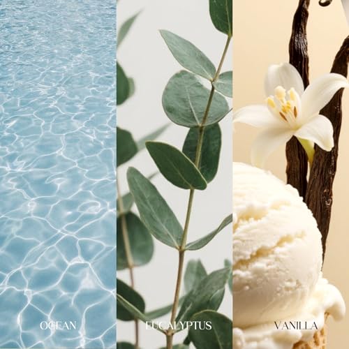 Travel Toilet Odor Eliminator Spray, 3 Pack, Ocean Eucalyptus Vanilla