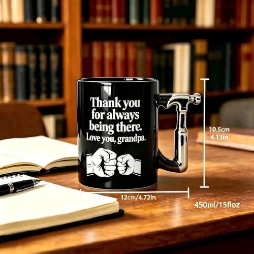 Love You Grandpa Hammer Handle Mug 15oz Ceramic Coffee Cup Novelty Gift