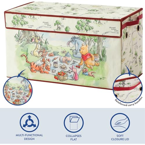 Collapsible Toy Storage Trunk with Soft Lid - 28.5-inch Kids Organizer