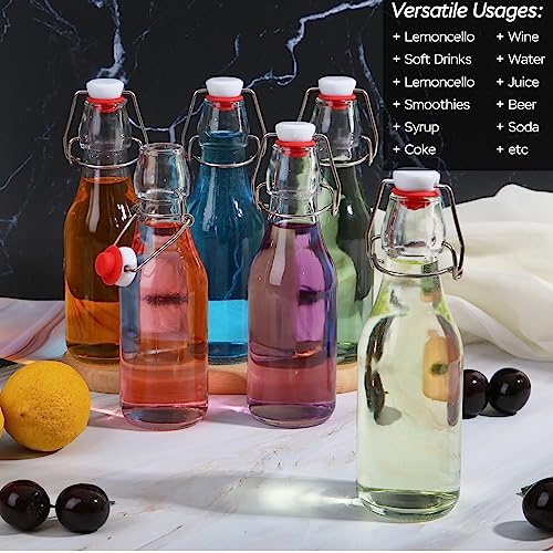 Swing Top Glass Bottles 8.5 oz Flip Top Airtight Bottles 12 Pack