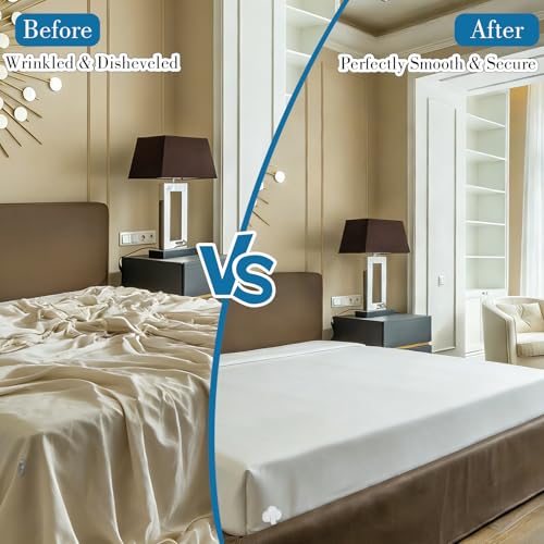 Fitted Sheet Holder Clips - Mattress Grippers for Tight Corners