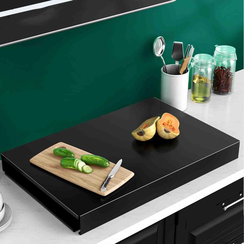 HJJKKH Stove Top Cover - Stainless Steel Stovetop Noodle Board for Cooktop RV Sink Electric Stove - L14.6" x W21.3" x H2.76"