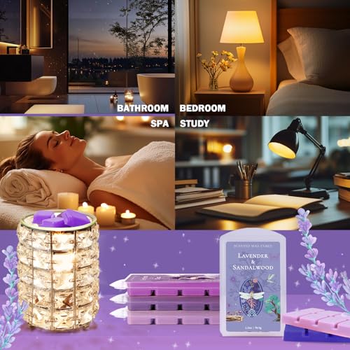 Lavender Scented Soy Wax Melts for Sleep, Long-Lasting Fragrance 4-Pack