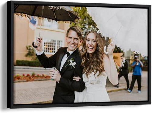 Framed Canvas Prints - Personalized Photo Wall Art 14x11 Inches | Perfect Gift with Wrapping