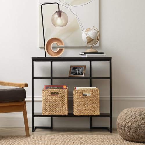 Casafield Water Hyacinth Storage Baskets - 10.5" Set of 2 Collapsible Cube Bins