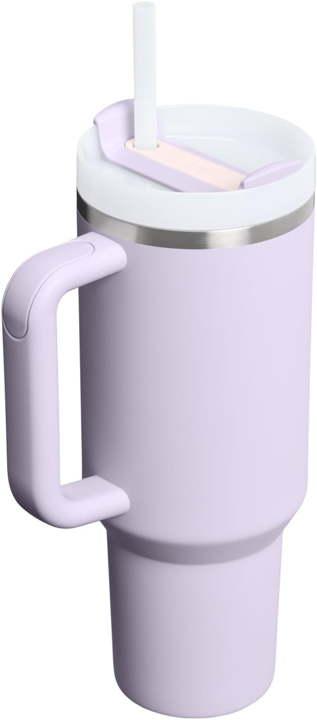 STANLEY Quencher H2.0 Tumbler - 40 oz Insulated Stainless Steel Cup with Handle & Straw | Purple Dust