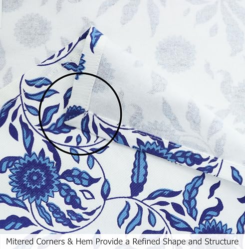 12-Piece Cotton Cloth Napkin Set, 17x17 Inch Reusable Printed Table Linens