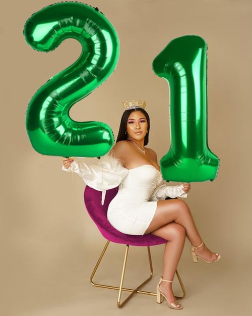 40 Inch Dark Green Number 21 Balloons by [Brand Name] - Perfect Birthday & Graduation Party Decor