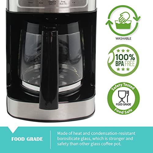 12-Cup Heat-Resistant Borosilicate Glass Coffee Carafe Replacement