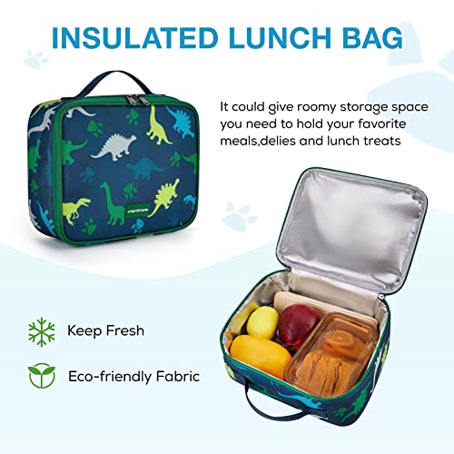 Kids 3-Piece School Backpack Set with Lunch Box & Pencil Case - Ages 4-8