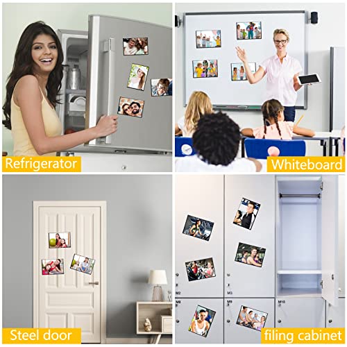 15-Pack 4x6 Magnetic Picture Frames for Refrigerator & Locker - Black