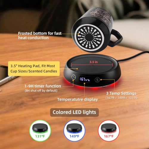 Electric Coffee Mug Warmer Set for Desk Office & Home Use