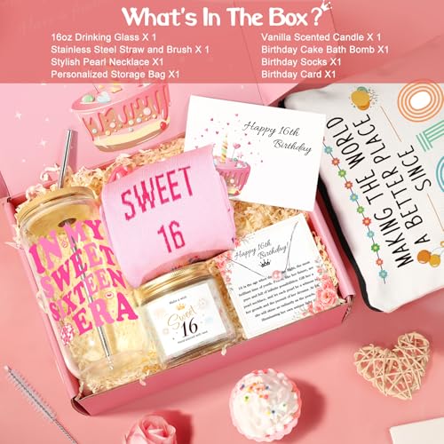 Sweet 16 Birthday Gift Set for Girls - Personalized Keepsake Gift Box