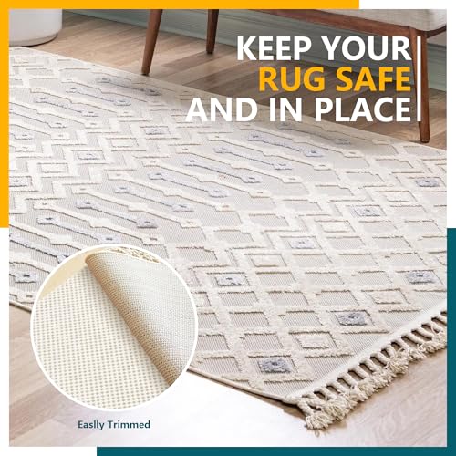 Non-Slip Rug Pad for Hardwood Floors - Extra Thick Anti-Skid Gripper 2x6 Ft