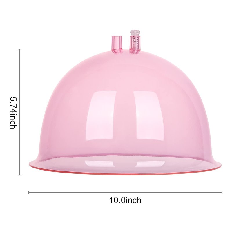 Titoe Buttocks Vacuum Cups 230mL Vacuum Therapy Cupping Machine Accessories Butt Suction Cups with Y-Hose,A Pair