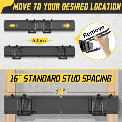 Garage Wall Organizer 48-Inch Heavy Duty Tool Storage Rack 675 Lbs