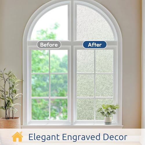 Frosted Window Privacy Film | UV Blocking Static Cling, 17.5" x 78.7"