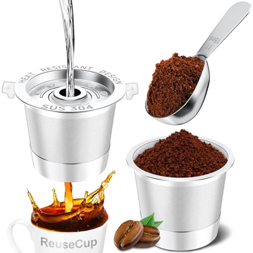NESSUS Reusable K Cups for Keurig 1.0 - 2 Pack, BPA-Free, Compatible with K-Classic & Mini