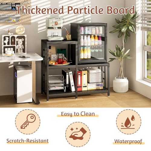 5-Tier Mini Fridge Stand and Microwave Rack with Storage Shelves