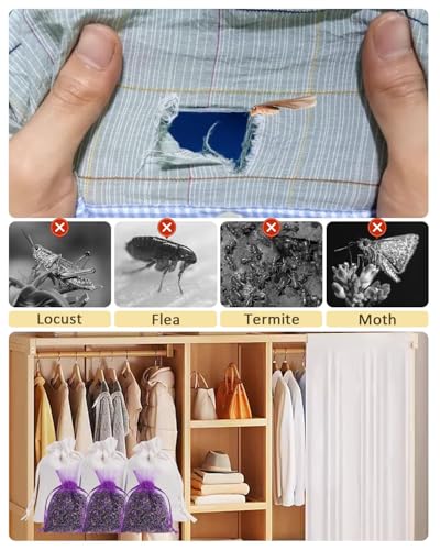 26 Pack Cedar and Lavender Sachet Bags for Closets and Drawers