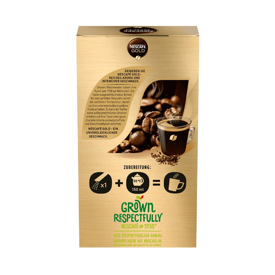 Nescafe Gold Instant Coffee - Rich Aroma Sticks | 10 Convenient Servings