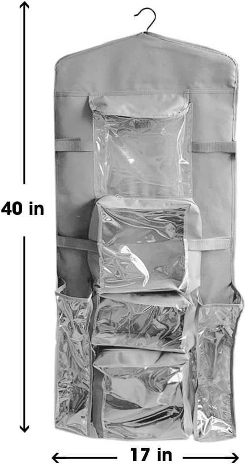 Primode Wrapping Paper Organizer - Over-The-Door Storage for Gift Wrap & Accessories | 40”x17” Gray