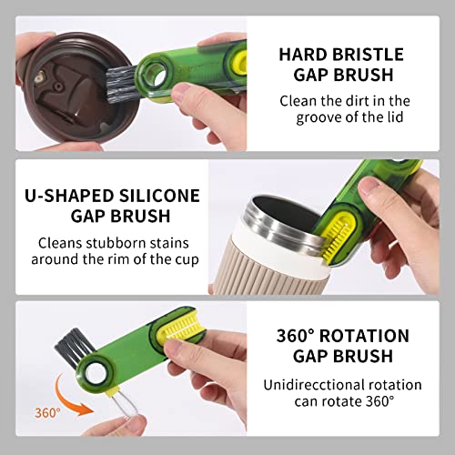 3-in-1 Cup Lid Gap Cleaning Brush Set - Multifunctional Bottle & Crevice Cleaner