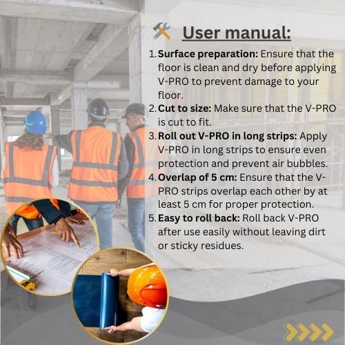 Heavy-Duty Floor Protection Roll 317sqft – Waterproof Construction Covering