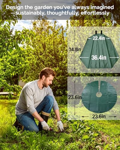 20-Gallon Slow Release Tree Watering Bags - Drip Irrigation Rings (10-Pack)