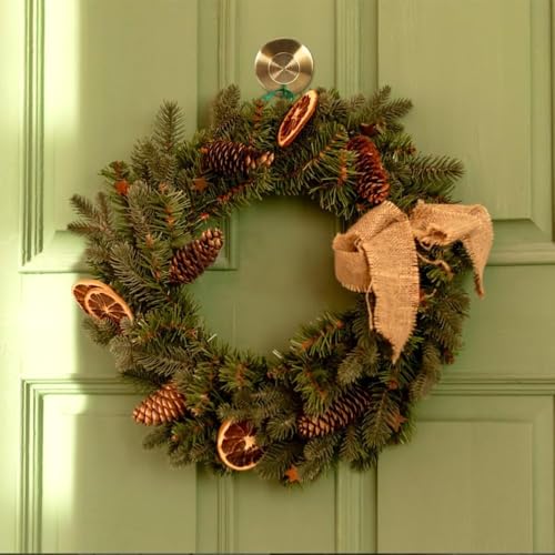 Gold Suction Cup Wreath Hanger - 4 Pack Heavy Duty Stainless Steel Hooks