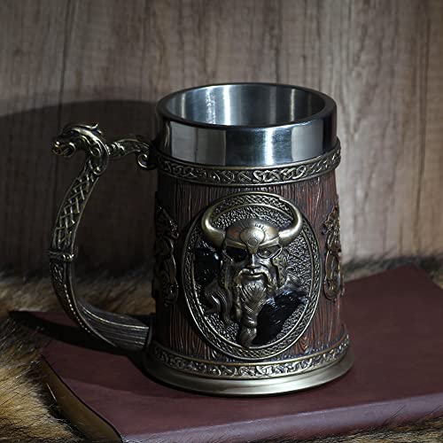 GuoShuang Viking Thor Mjolnir Mug Design-4 20oz Beer & Coffee Tankard Odin & Thor