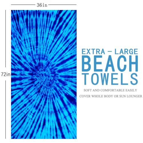 2-Pack Oversized Beach Towels, Extra Large 36x72 Soft Pool Towel Set