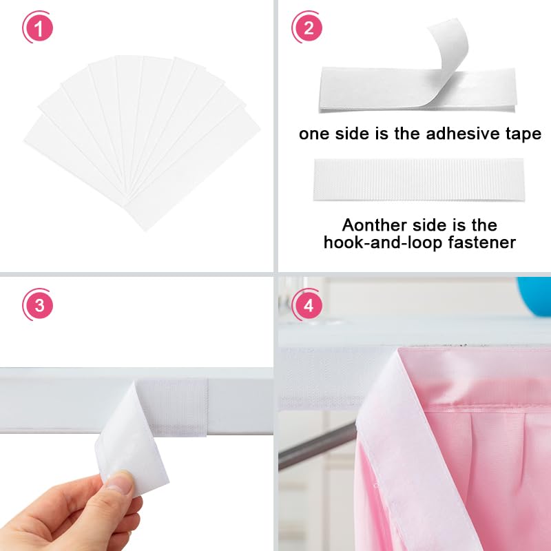 6ft Chiffon Ruffle Table Skirt for Birthday Party and Baby Shower