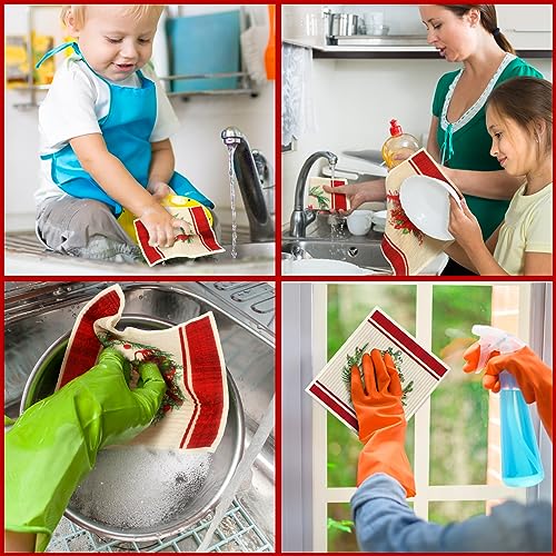 Maxcheck 6-Pack Christmas Cardinal Kitchen Towels 6.9 x 7.7 inches